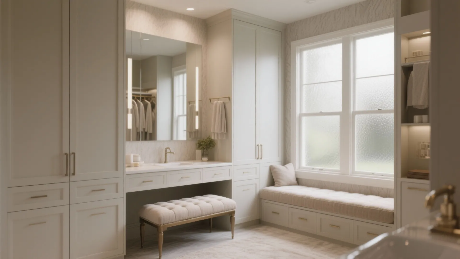 9. Dressing Bench Inside the Closet