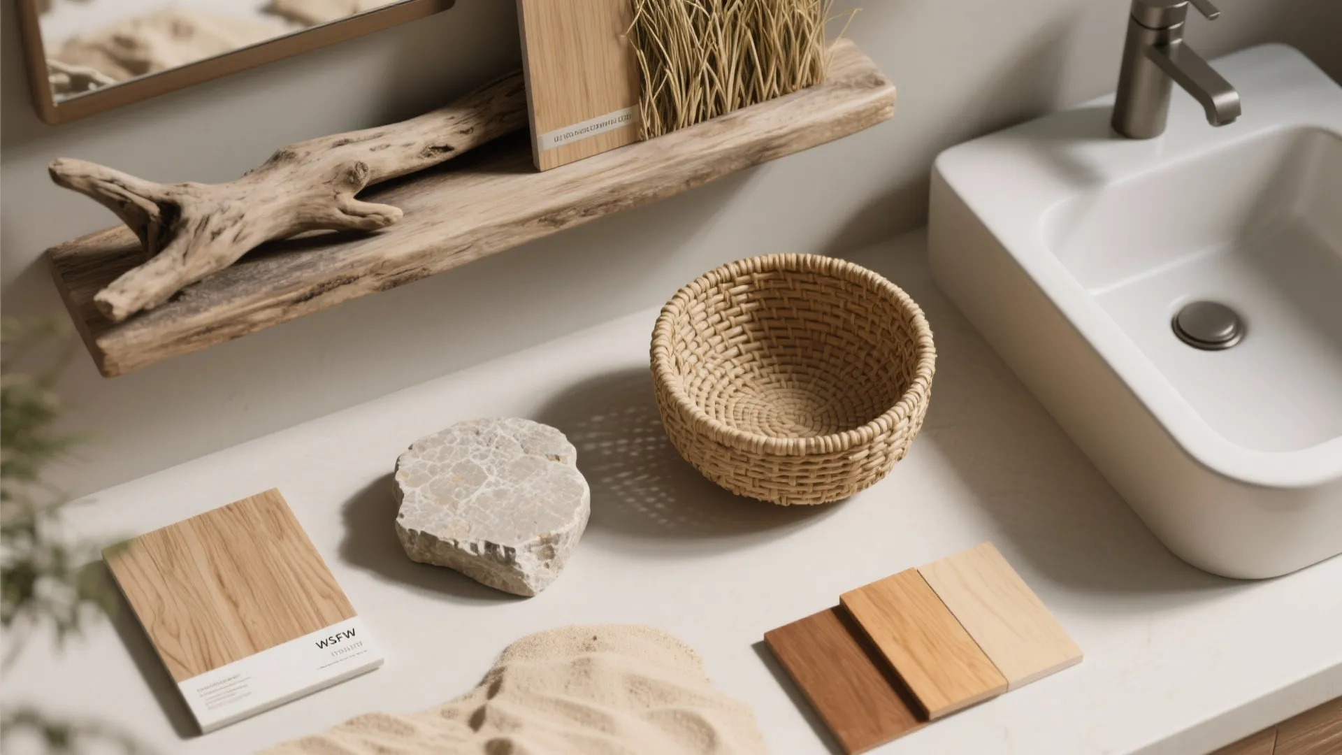 Natural materials and driftwood details