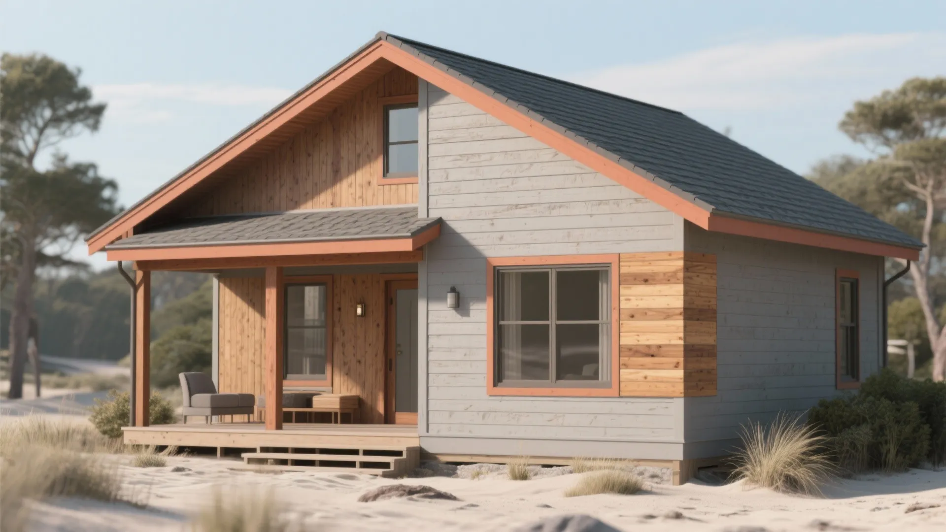 4. Driftwood Gray with Warm Trim