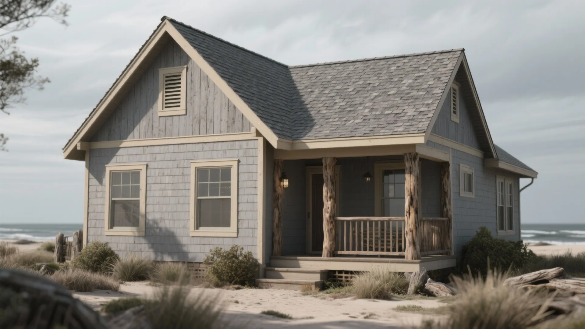 3. Driftwood Gray Palette: Weathered Gray, Greige, and Natural Wood Accents