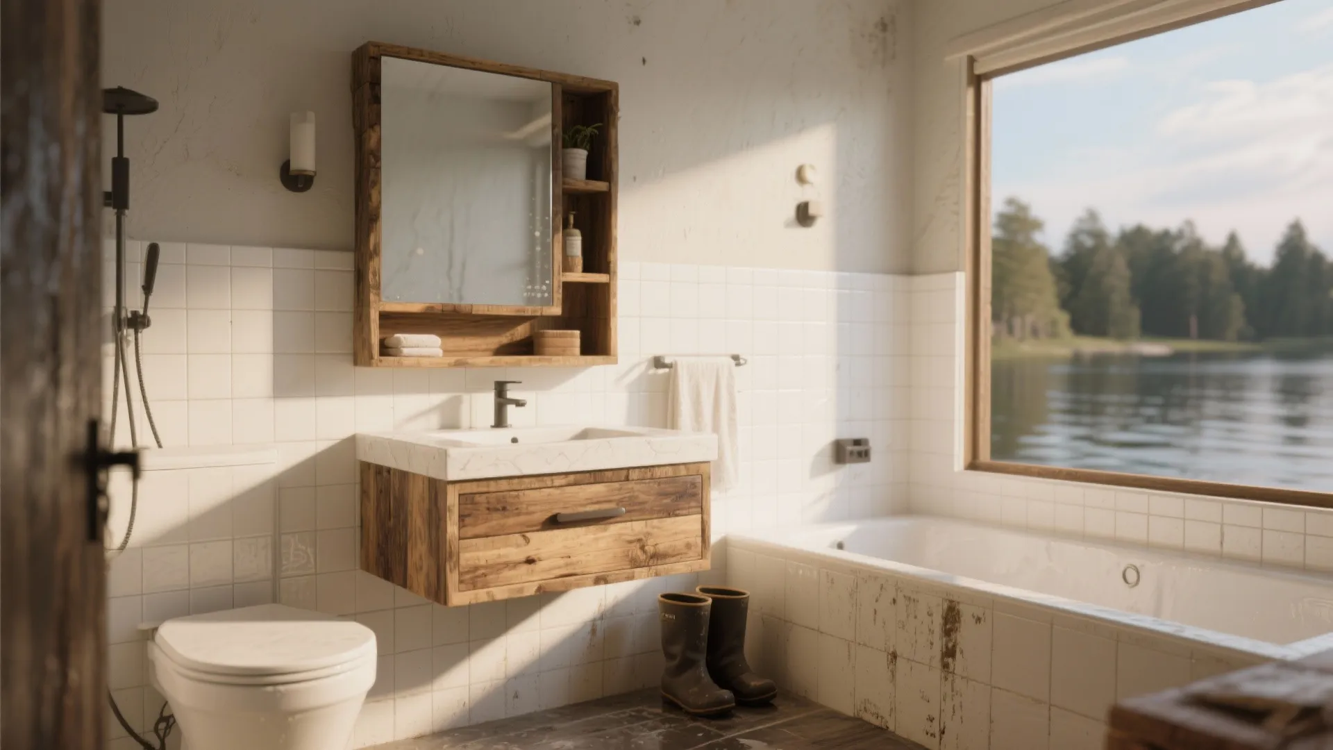 1. Driftwood, Reclaimed Timber & Warm Accents