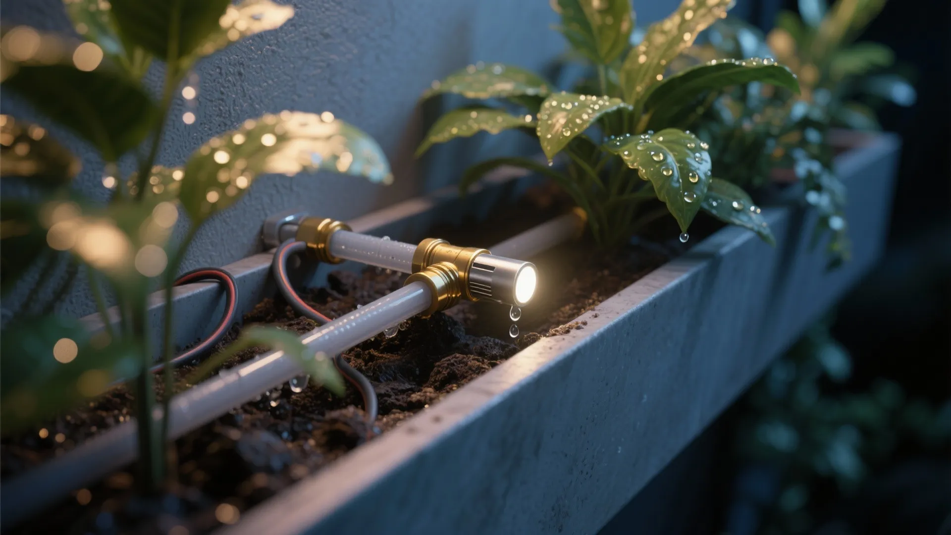 Integrated Drip Irrigation + Evening Lighting