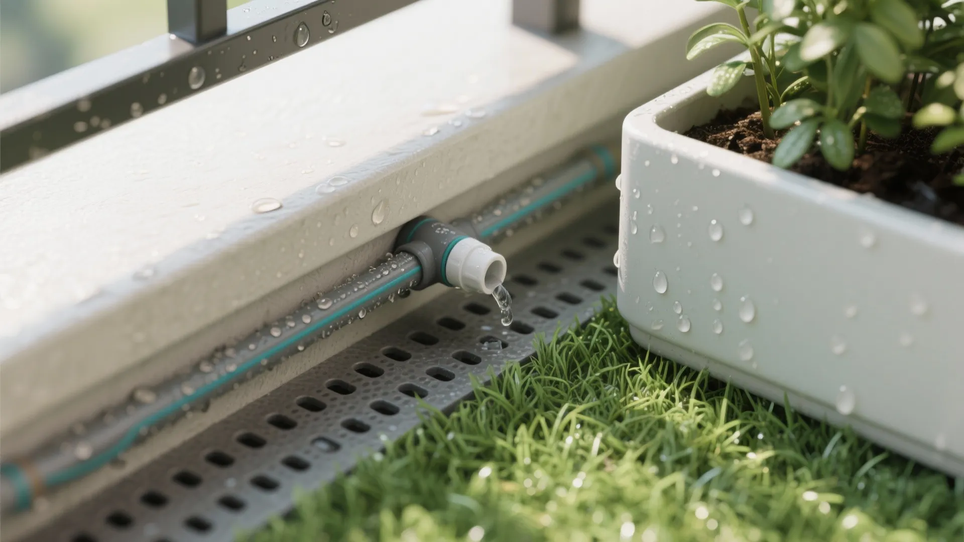 Micro-garden lounge with smart watering