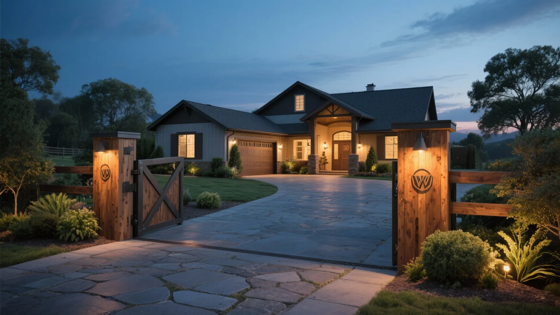 3. Statement Driveway Posts