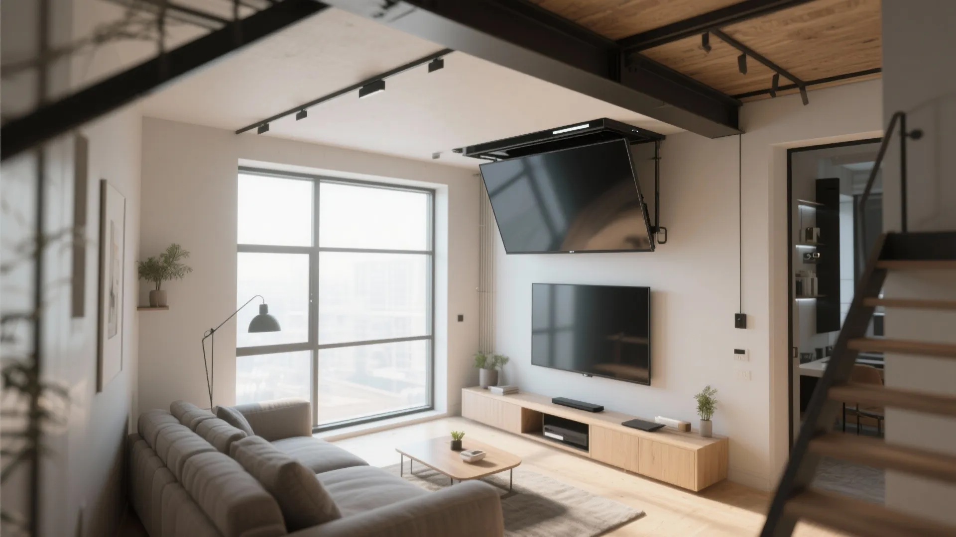 Drop-Down Ceiling TV