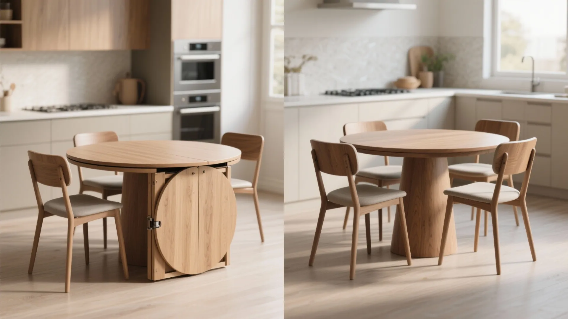 2. Embrace drop-leaf or folding-round designs