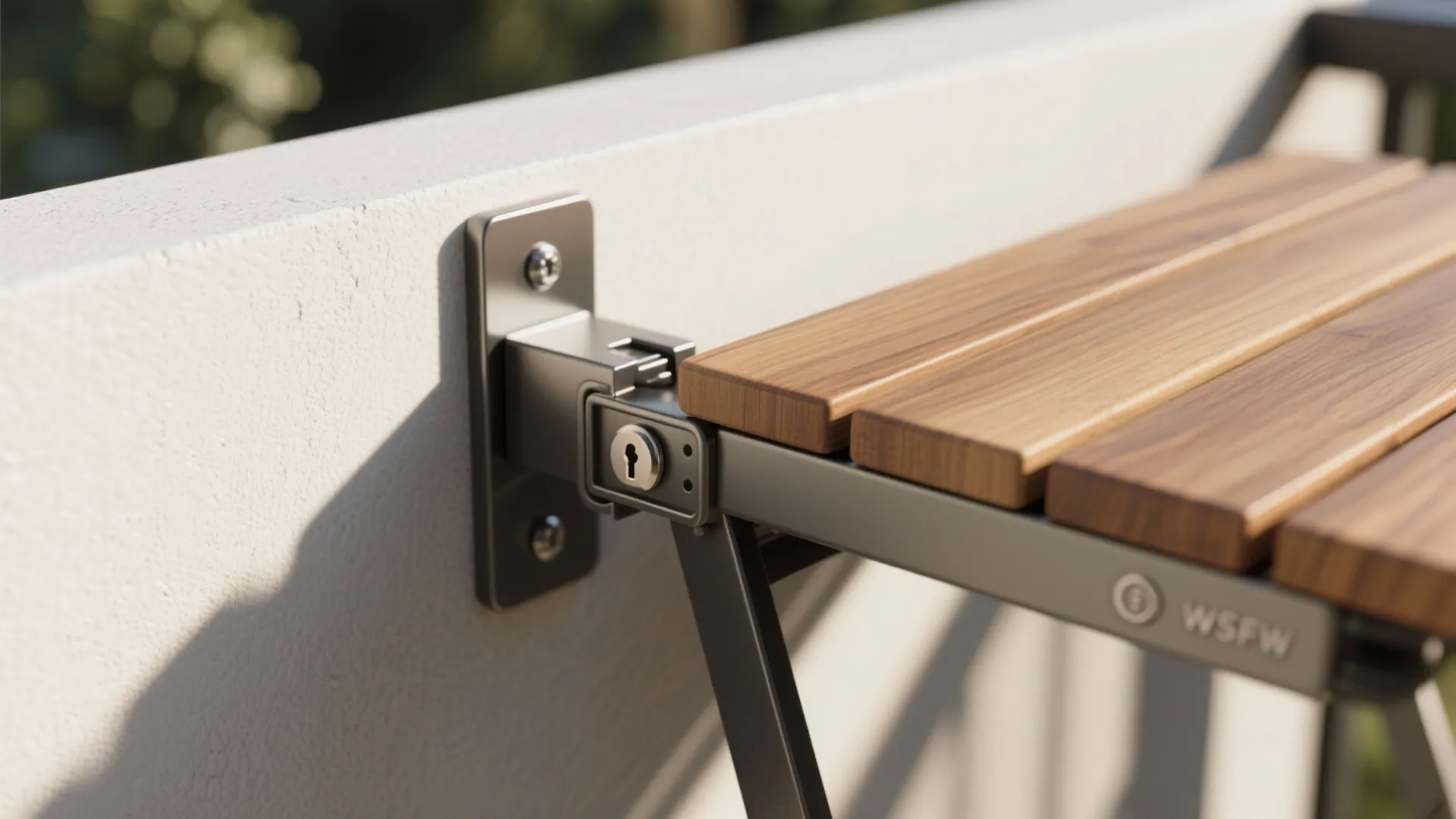 Foldable cafe duo with wall-mounted table