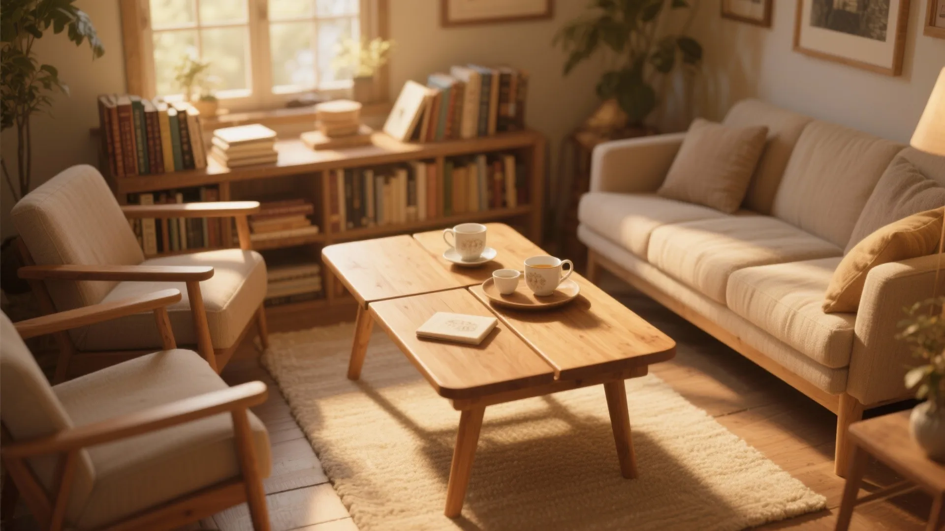 6. Drop-Leaf Coffee Table
