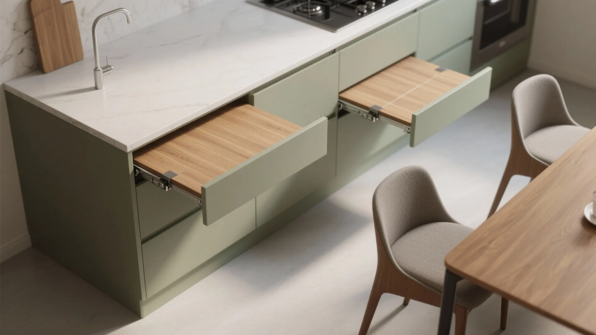 Drop-Leaf Counter That Expands