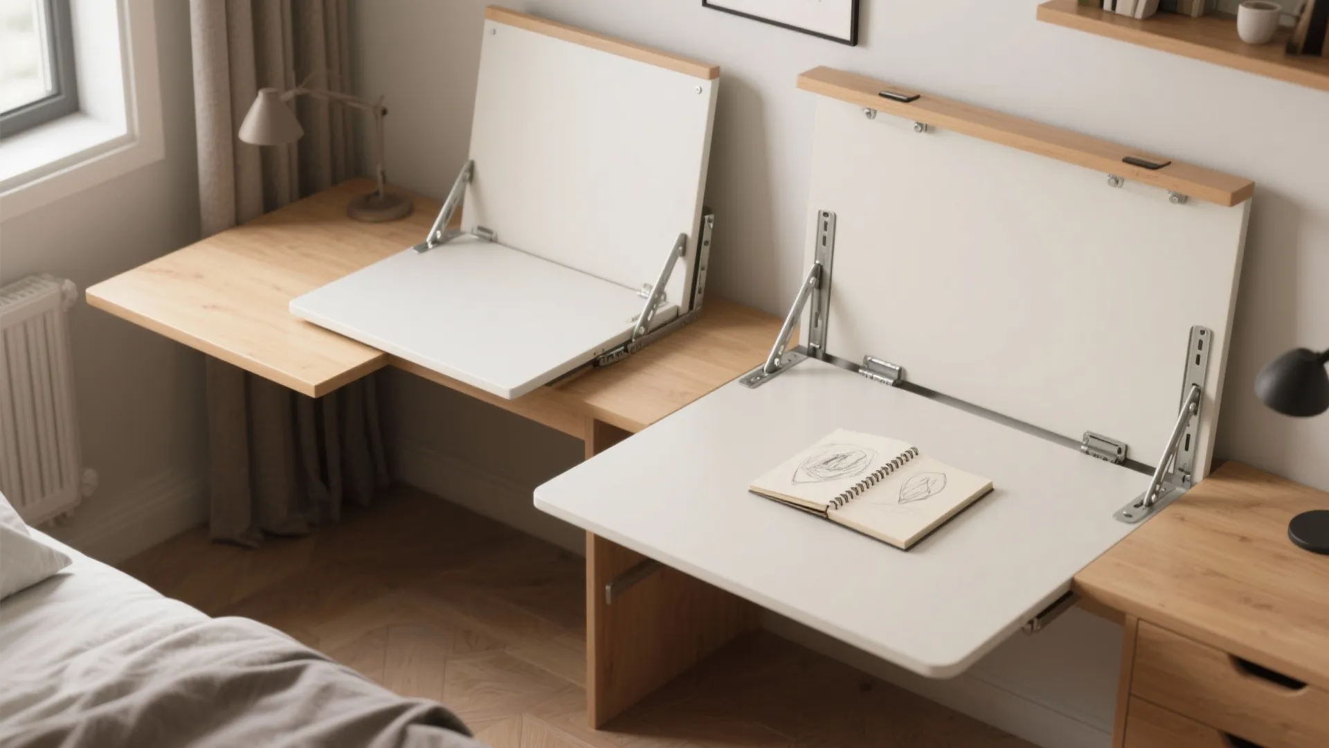2. Folding drop-leaf desk