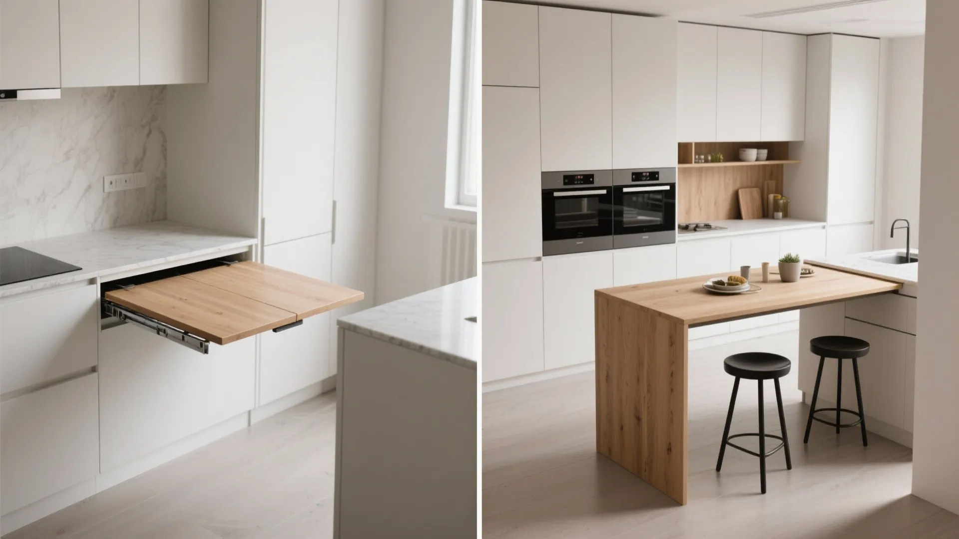 Idea 3: Drop-Leaf or Pull-Out Dining That Disappears