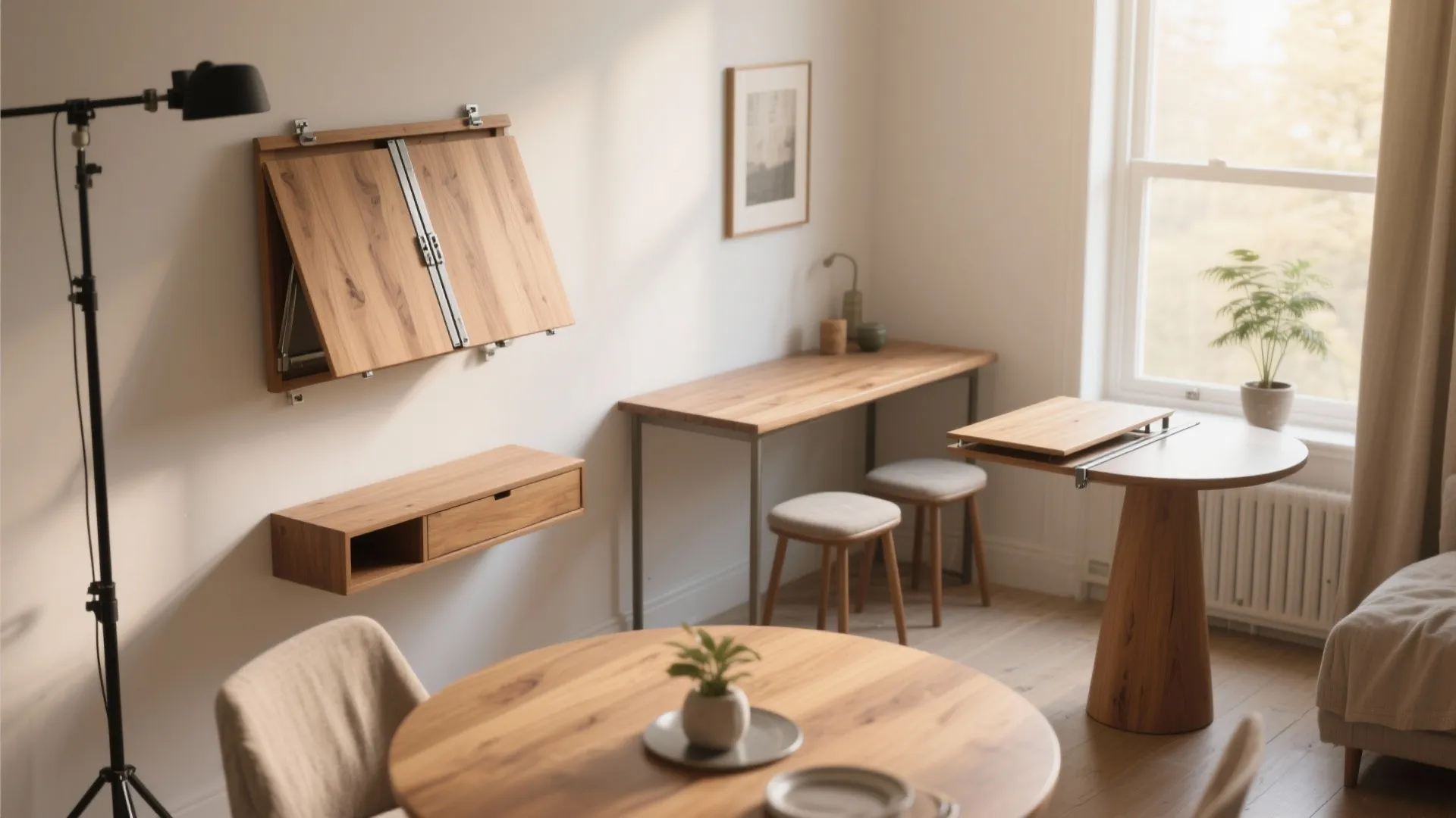 Drop Leaf Small Dining Tables: 5 Space-Saving Ideas: Smart, stylish drop-leaf dining solutions for tiny homes and apartments