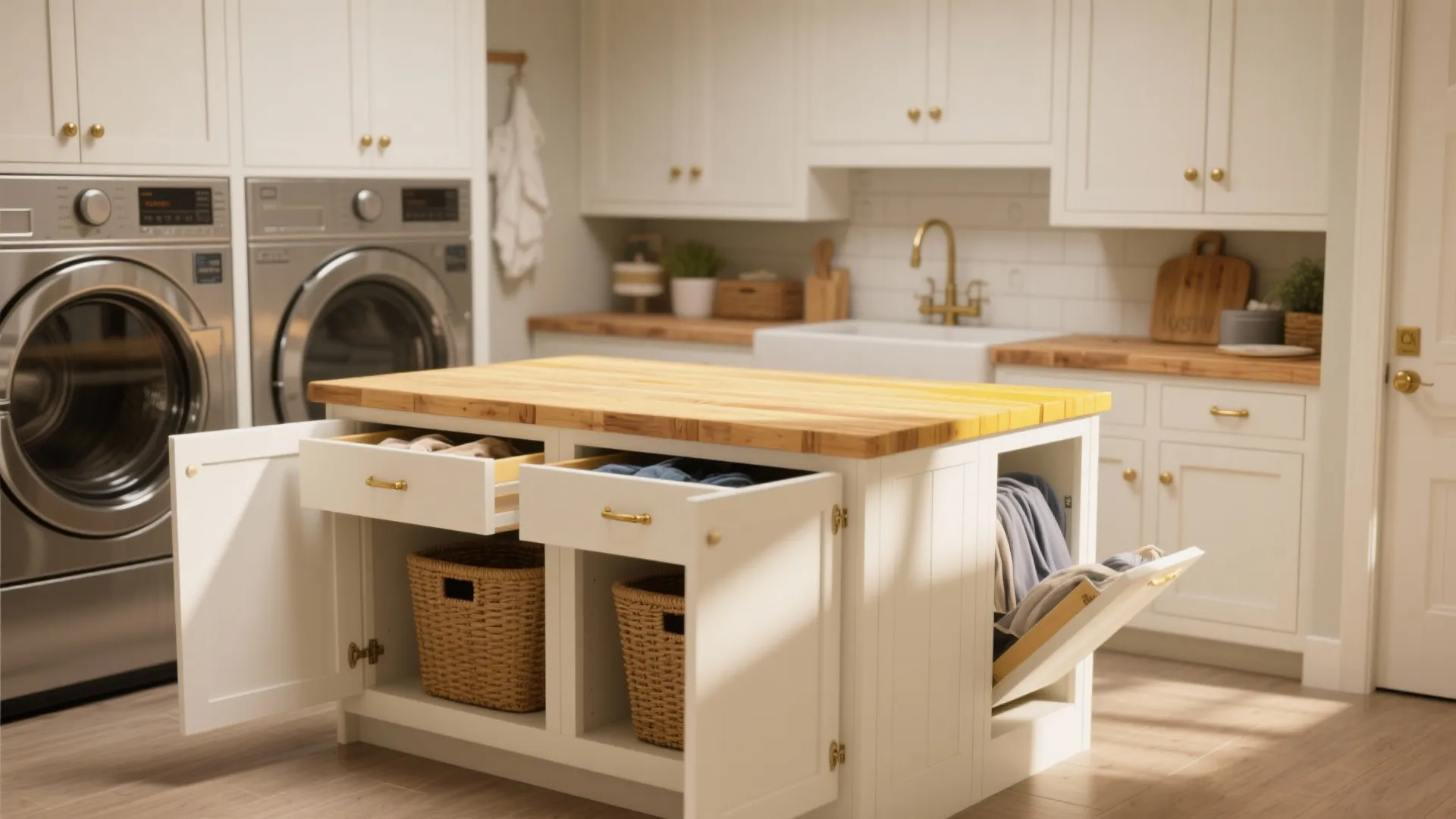 5. Drop-leaf island with storage