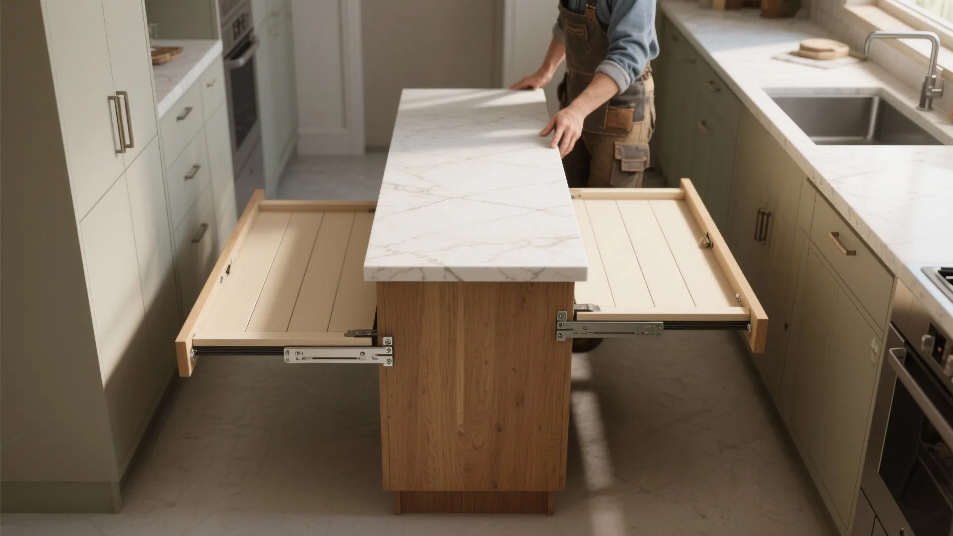 4. Drop-leaf or folding island