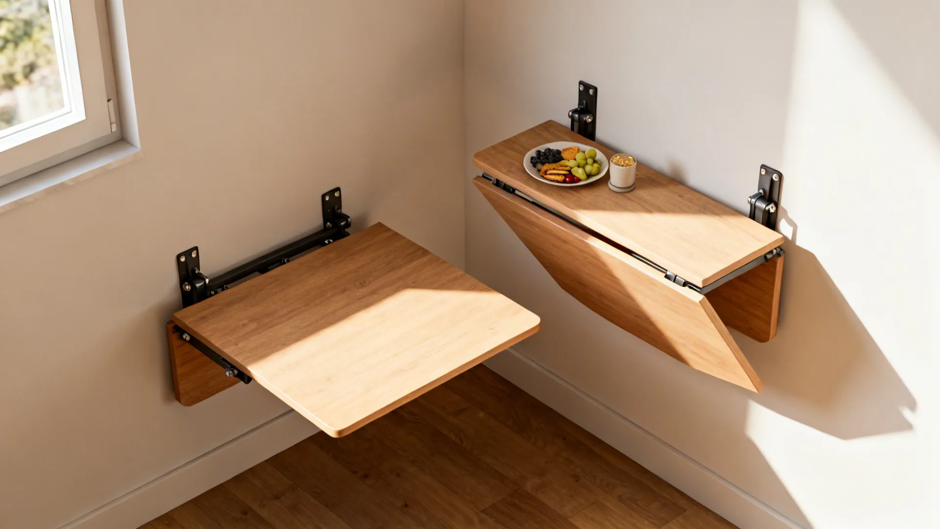 4. Foldable and Wall-Mounted Drop-Leaf Tables