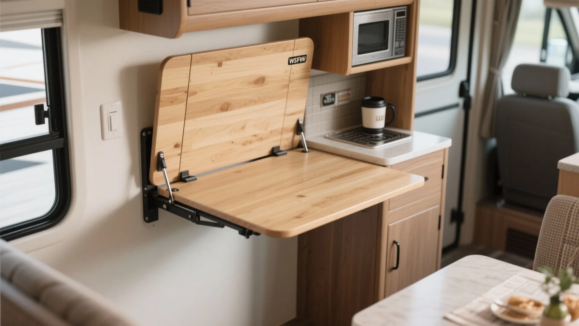 1. Wall-Mounted Drop-Leaf Table