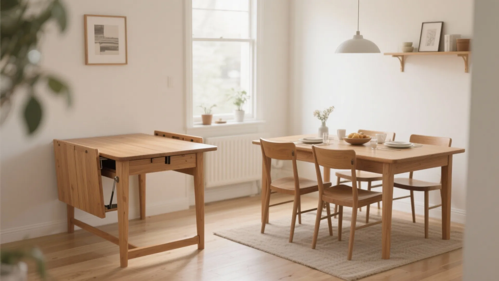 3. Extendable Drop-Leaf Table