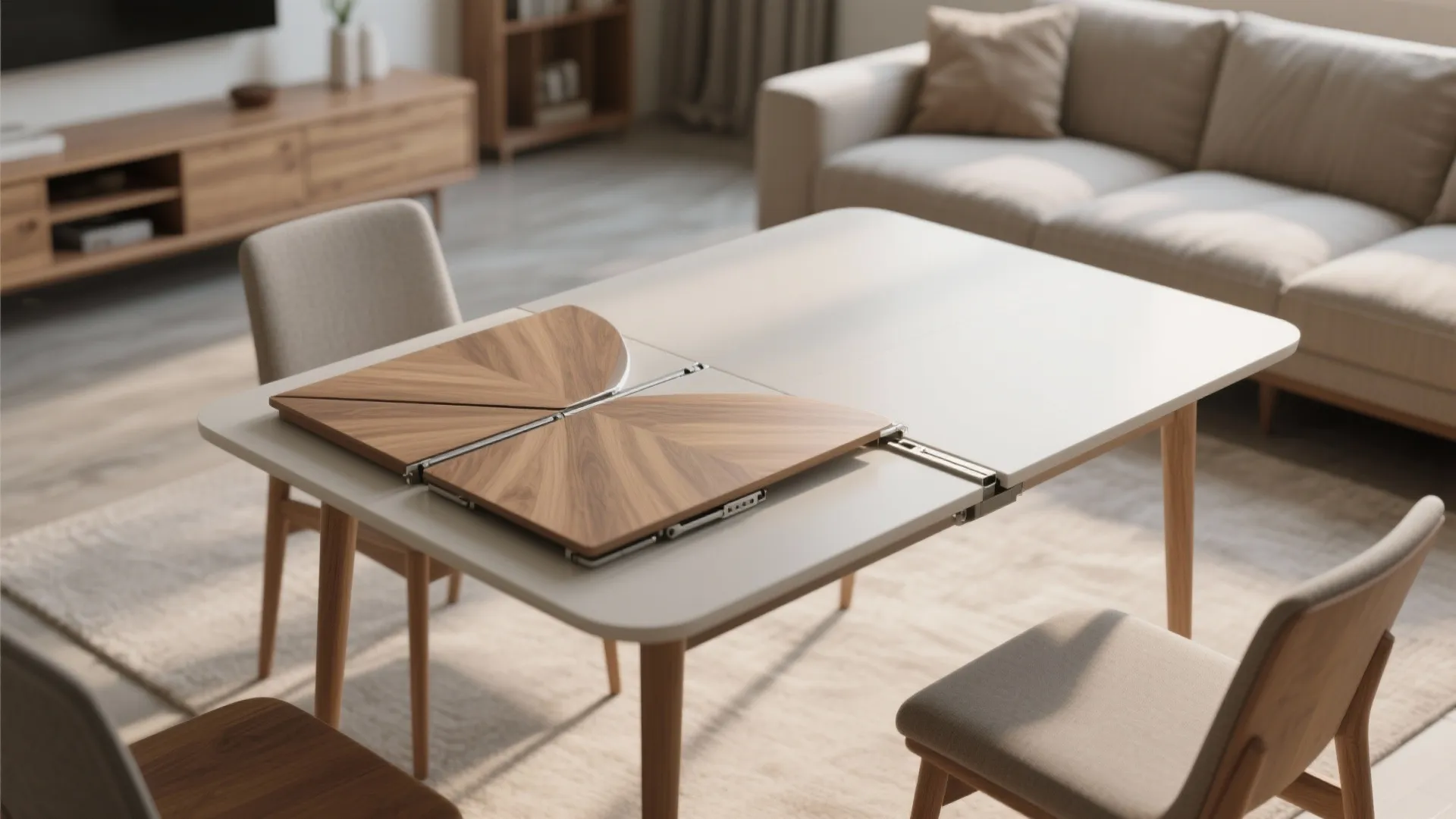 2. Drop-leaf or butterfly table: expand when needed