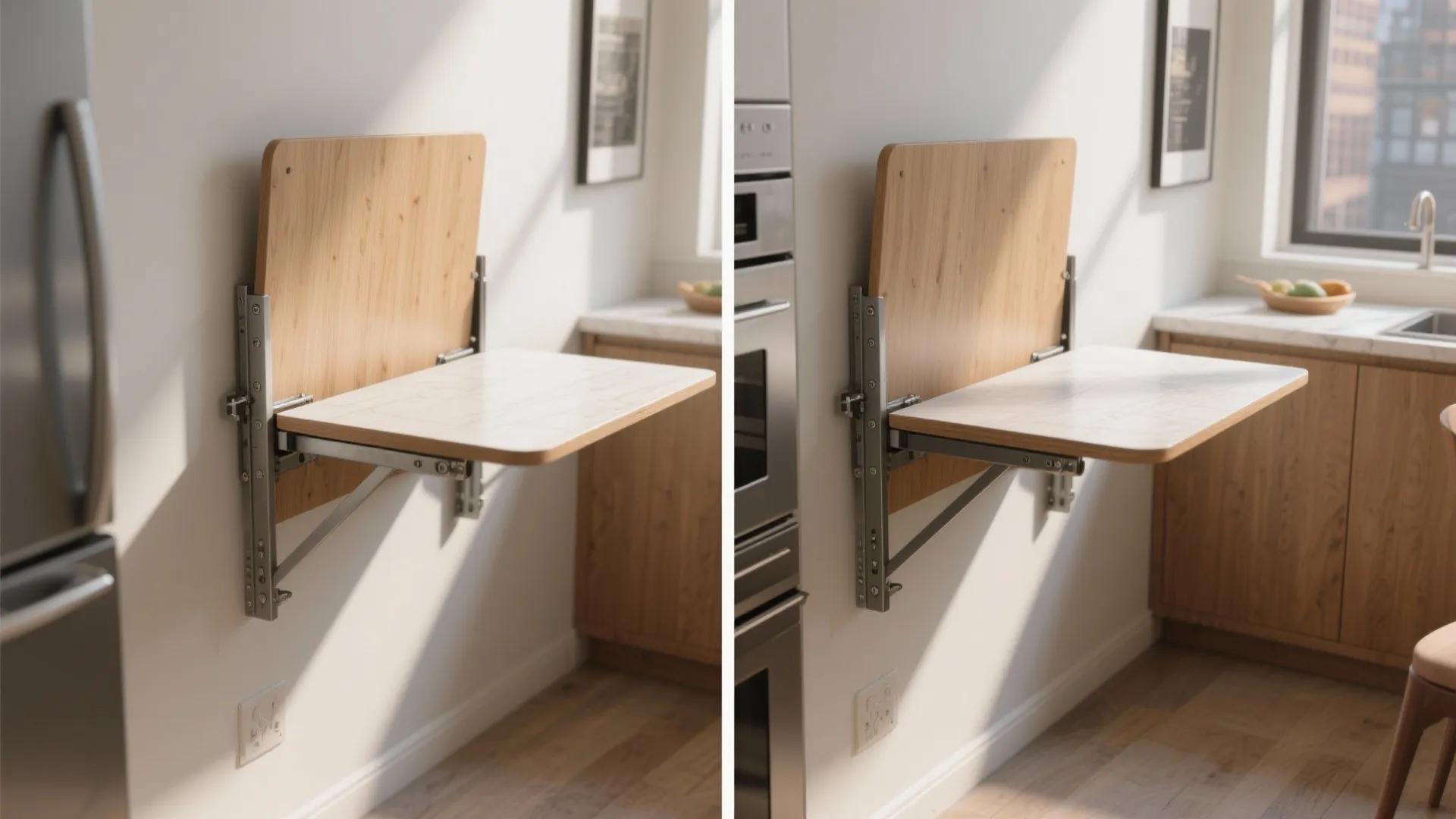 2. Drop-leaf or fold-down table