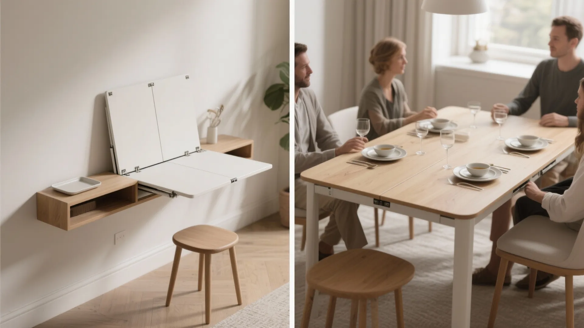 2. Drop-leaf or extendable tables