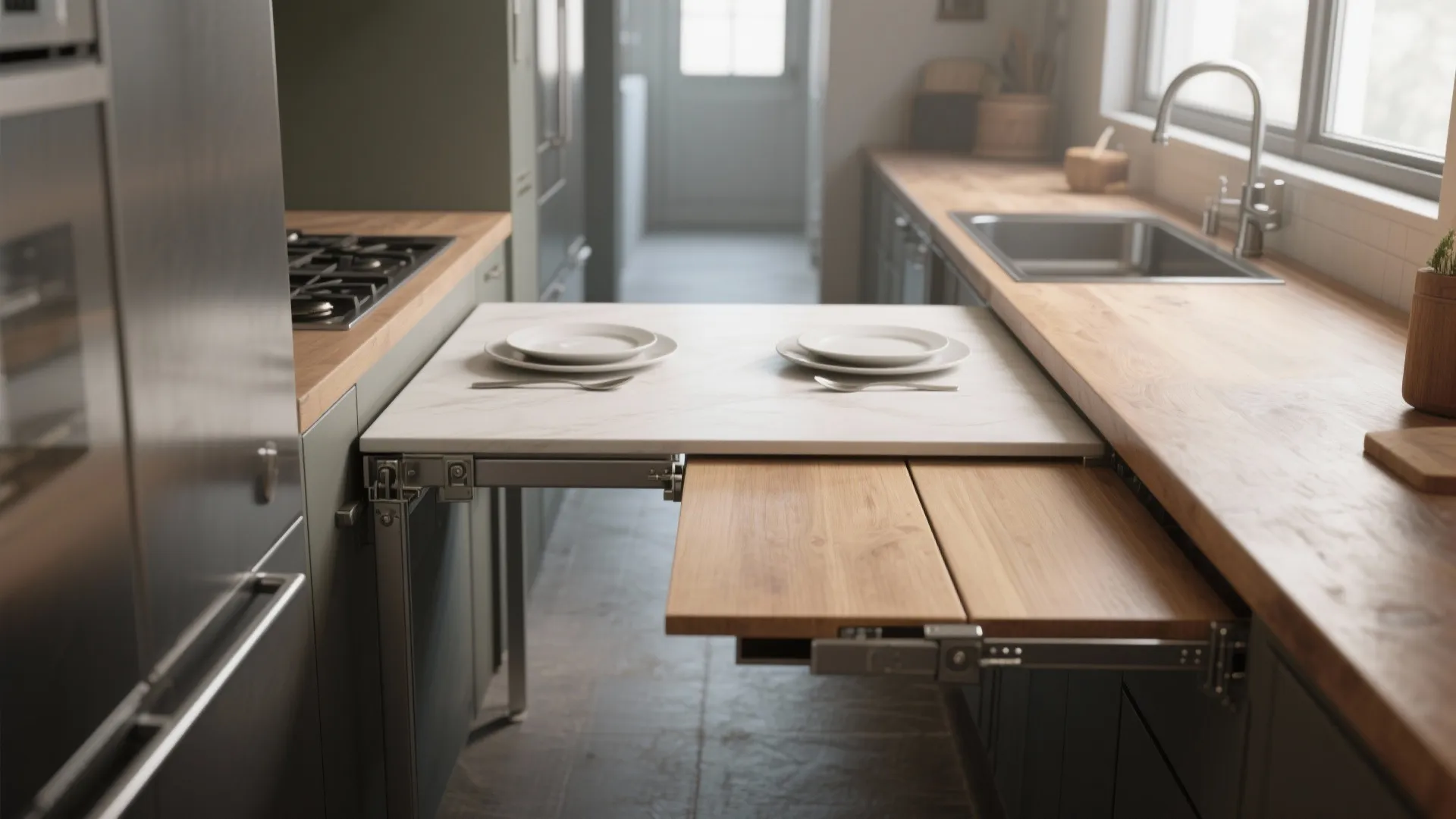 Convertible drop-leaf table