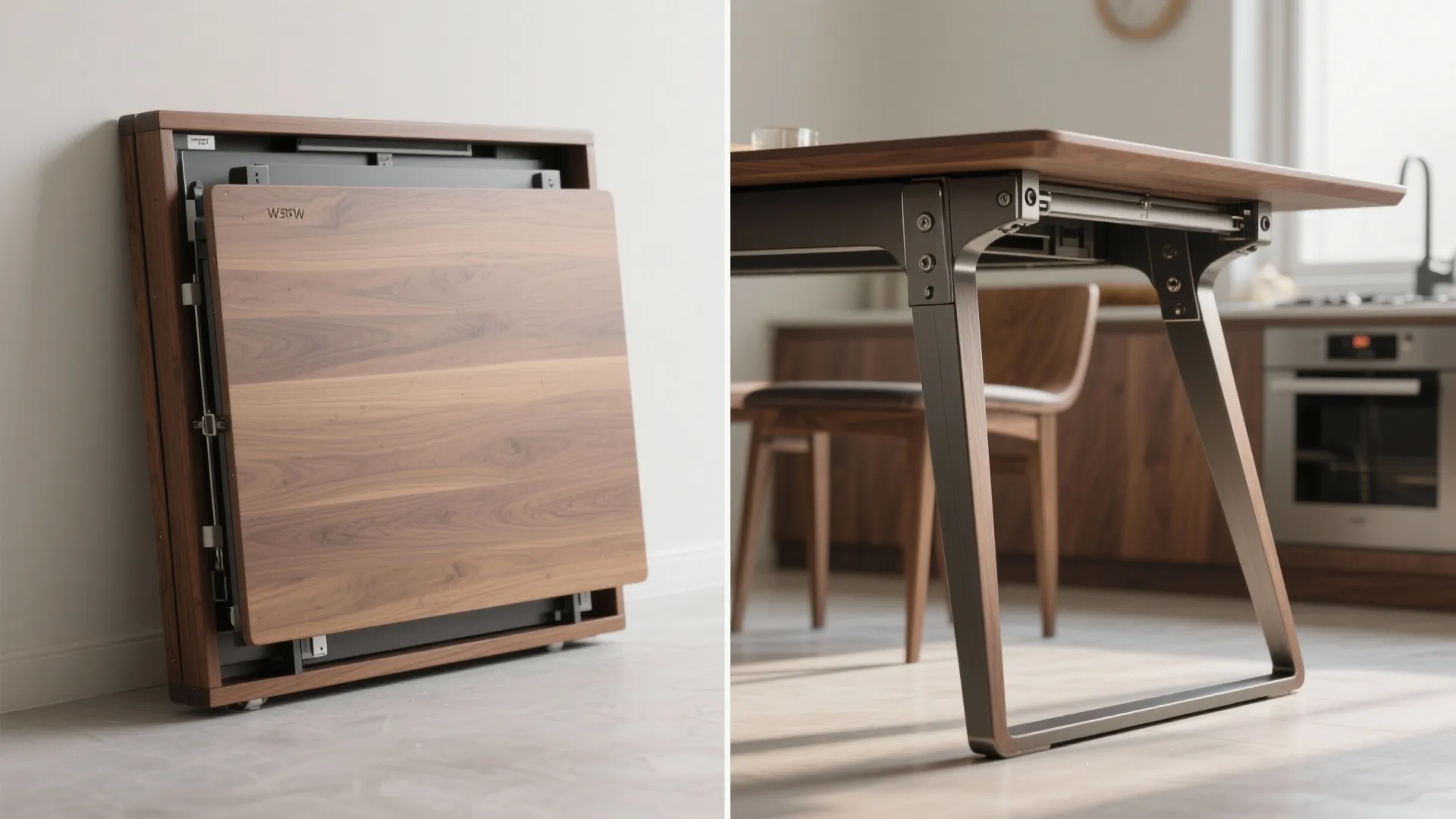 4. Drop-Leaf Table with Folding Legs