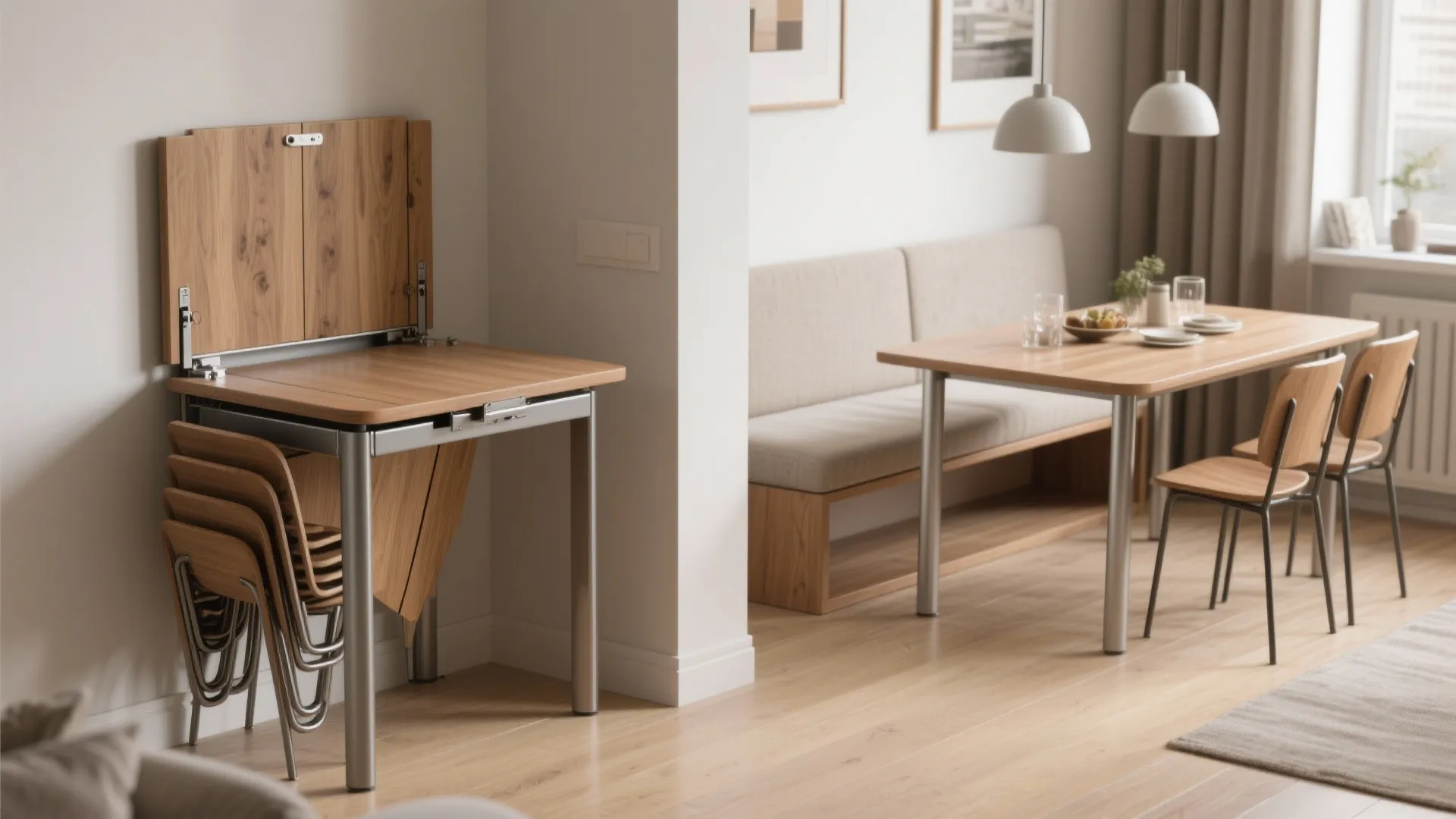 1. Foldable and Drop-Leaf Tables