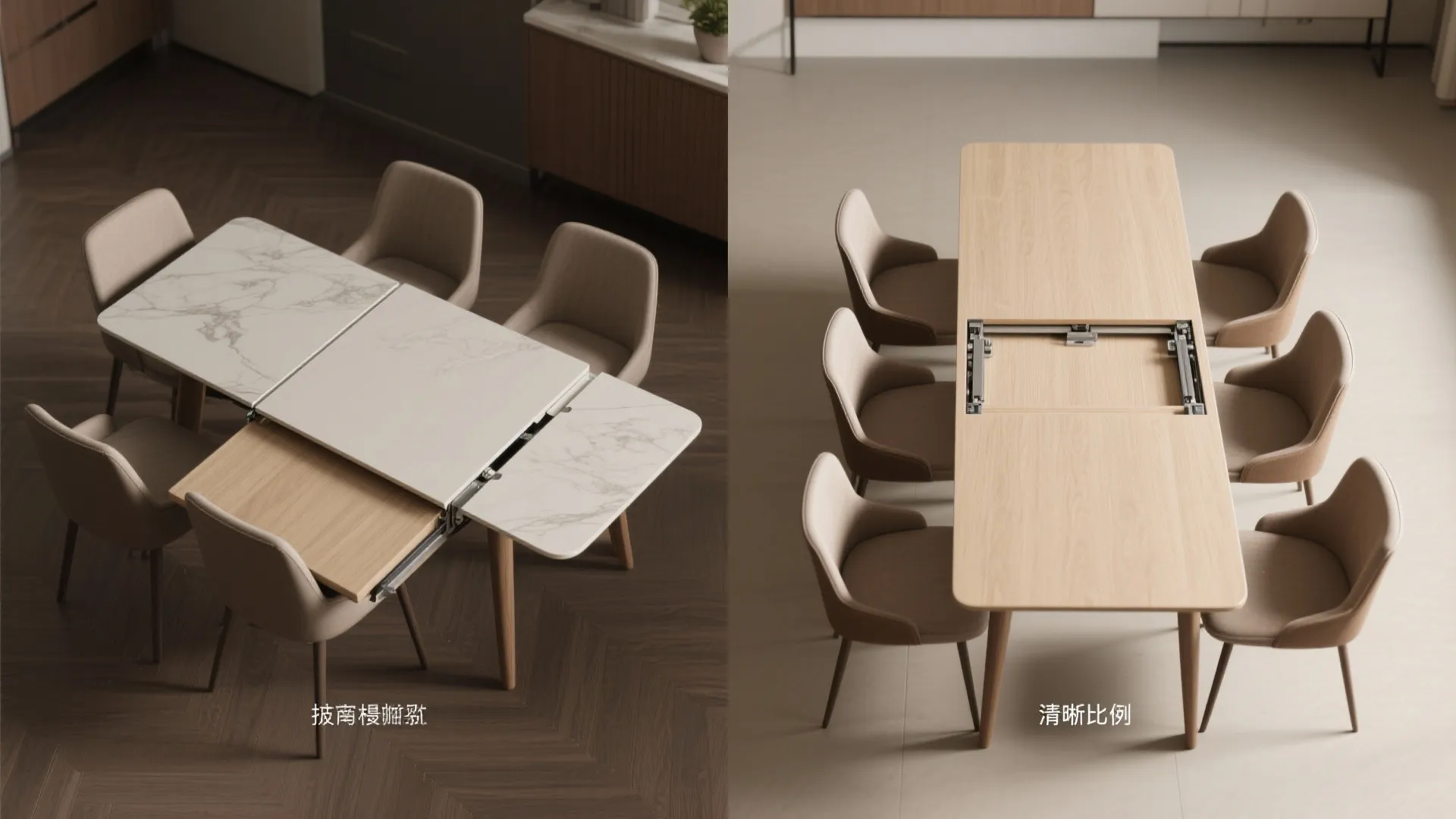 3. Use a drop-leaf or extendable table for flexibility