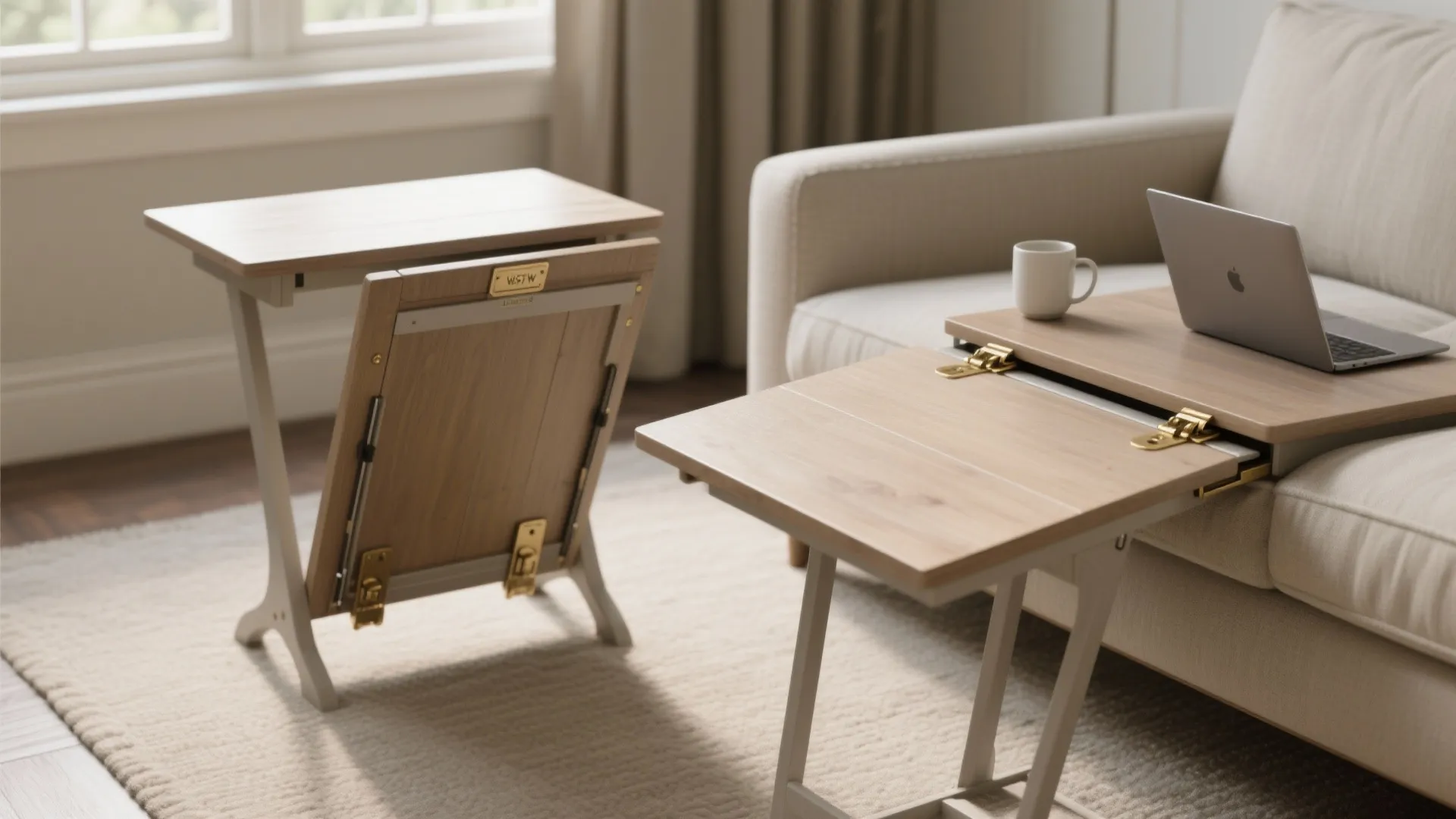 3. Folding Drop-Leaf Farmhouse End Table