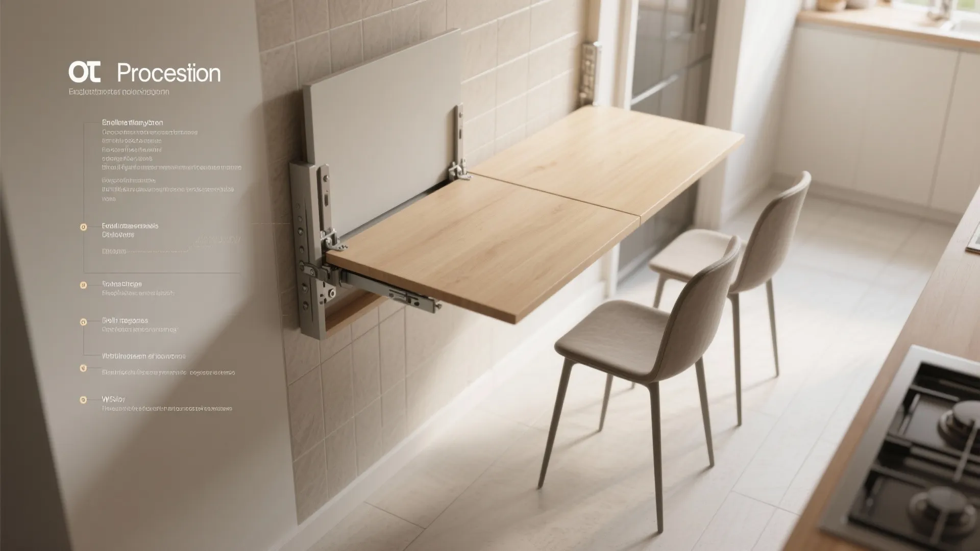 1. Drop-leaf or fold-down table