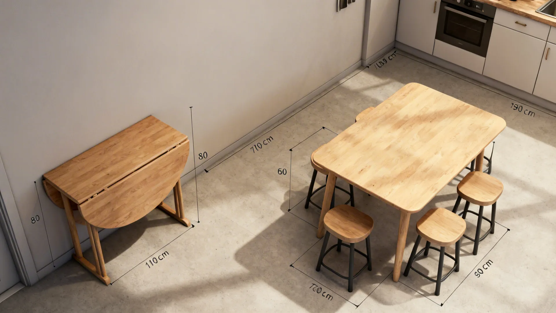 Drop-Leaf or Gateleg Table for Shape-Shifting Meals