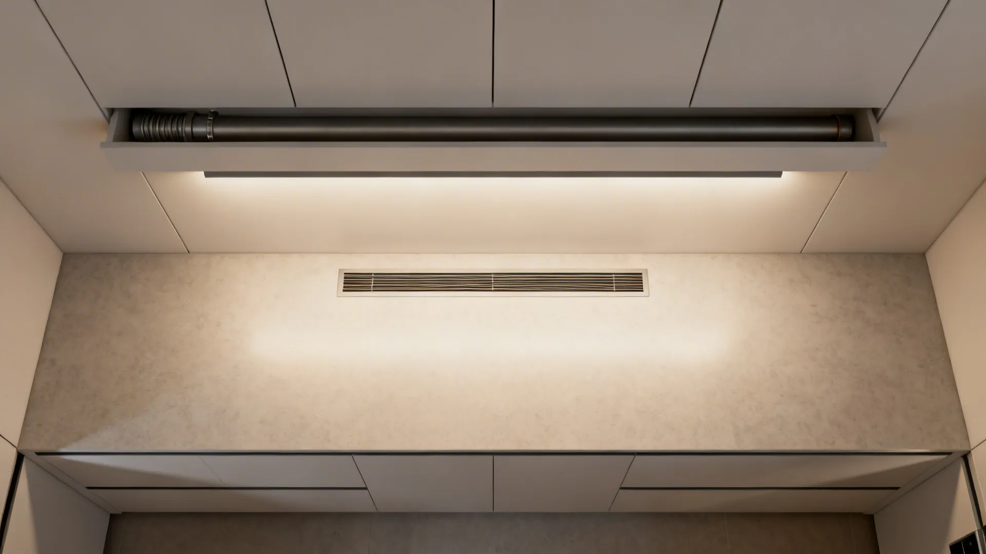 Slim Drop-Down POP for Ducting + Task Lighting