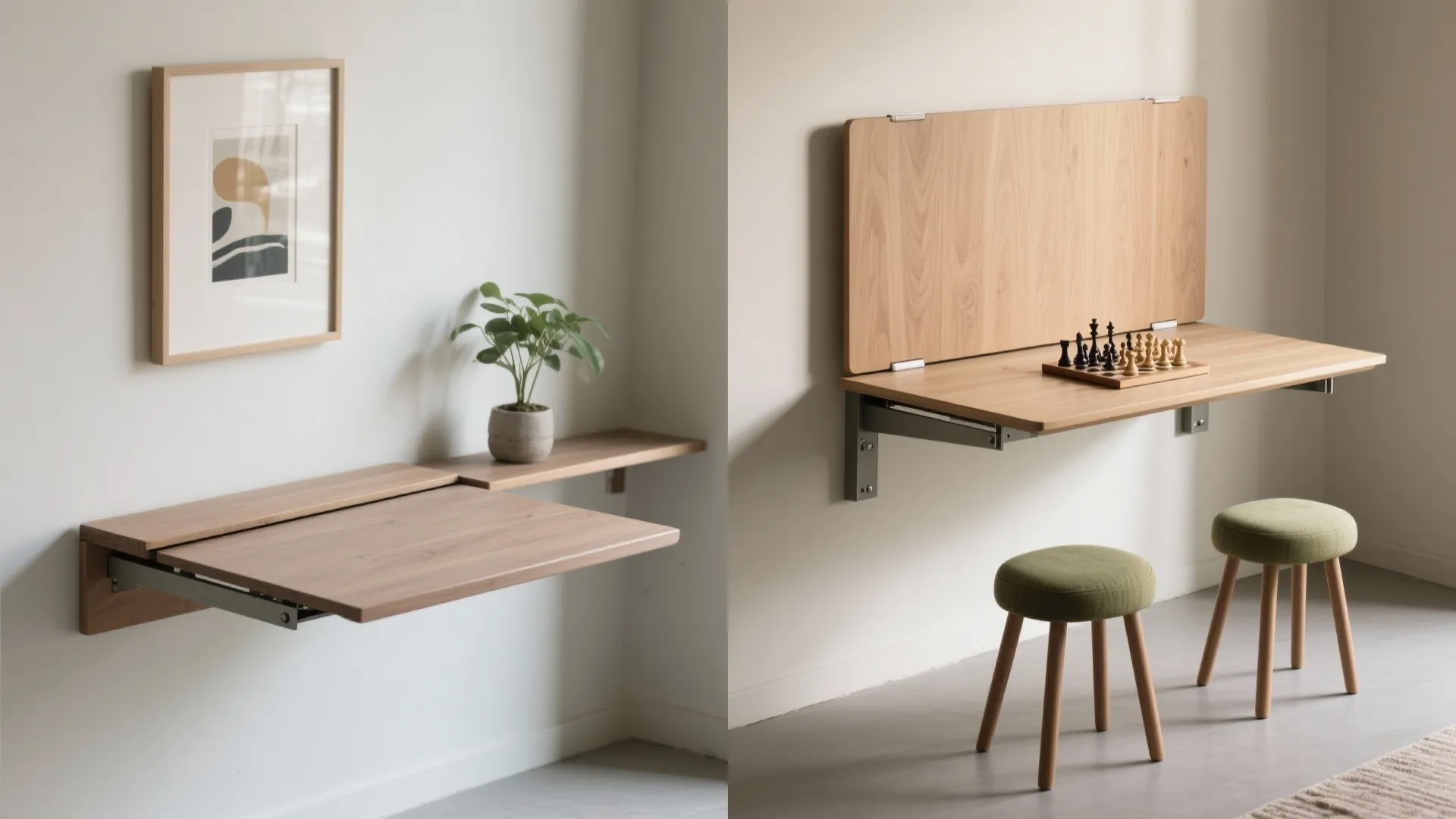 Wall-Mounted Drop-Leaf Nook