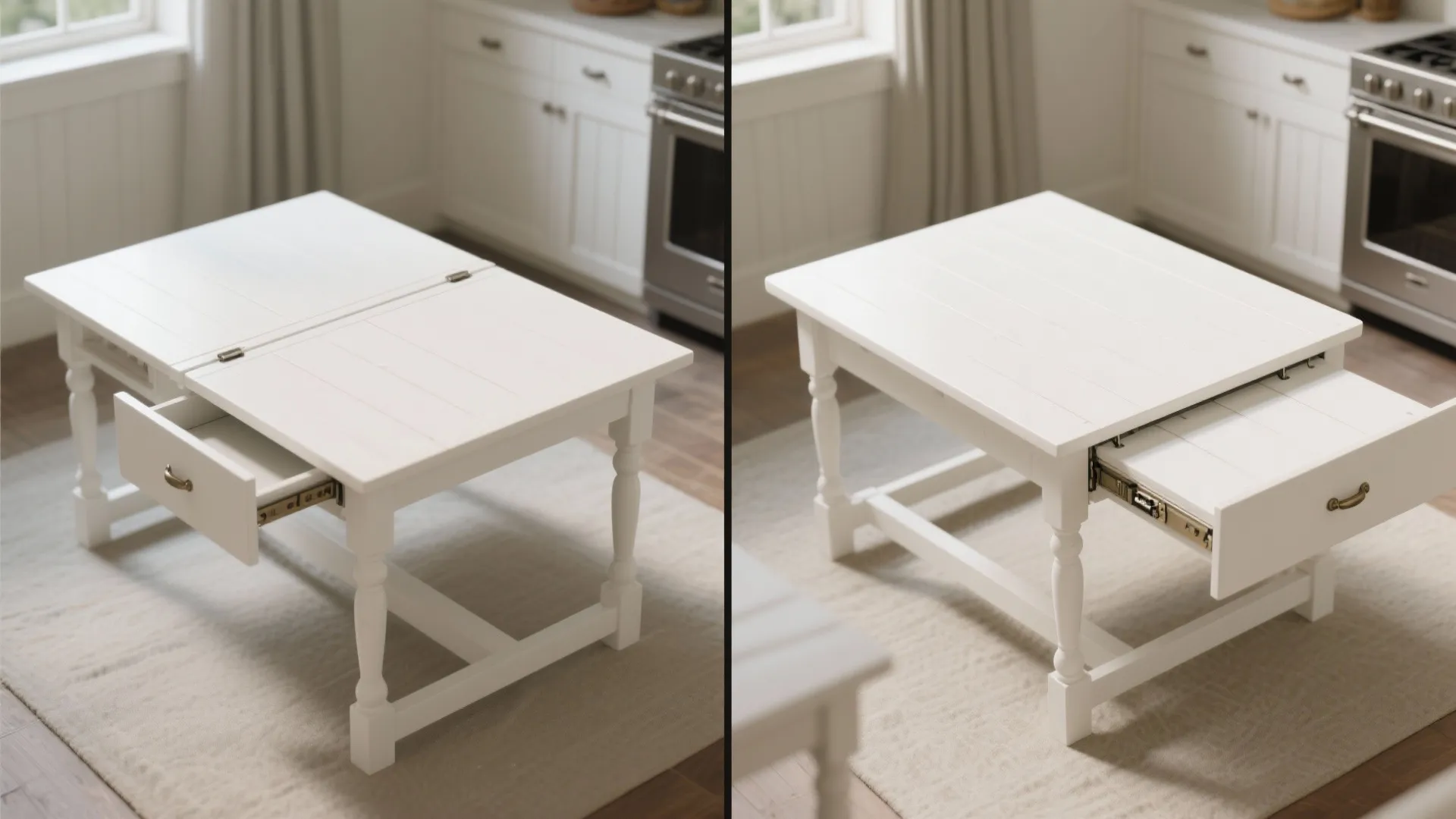 3. Drop-leaf farmhouse table that grows with you