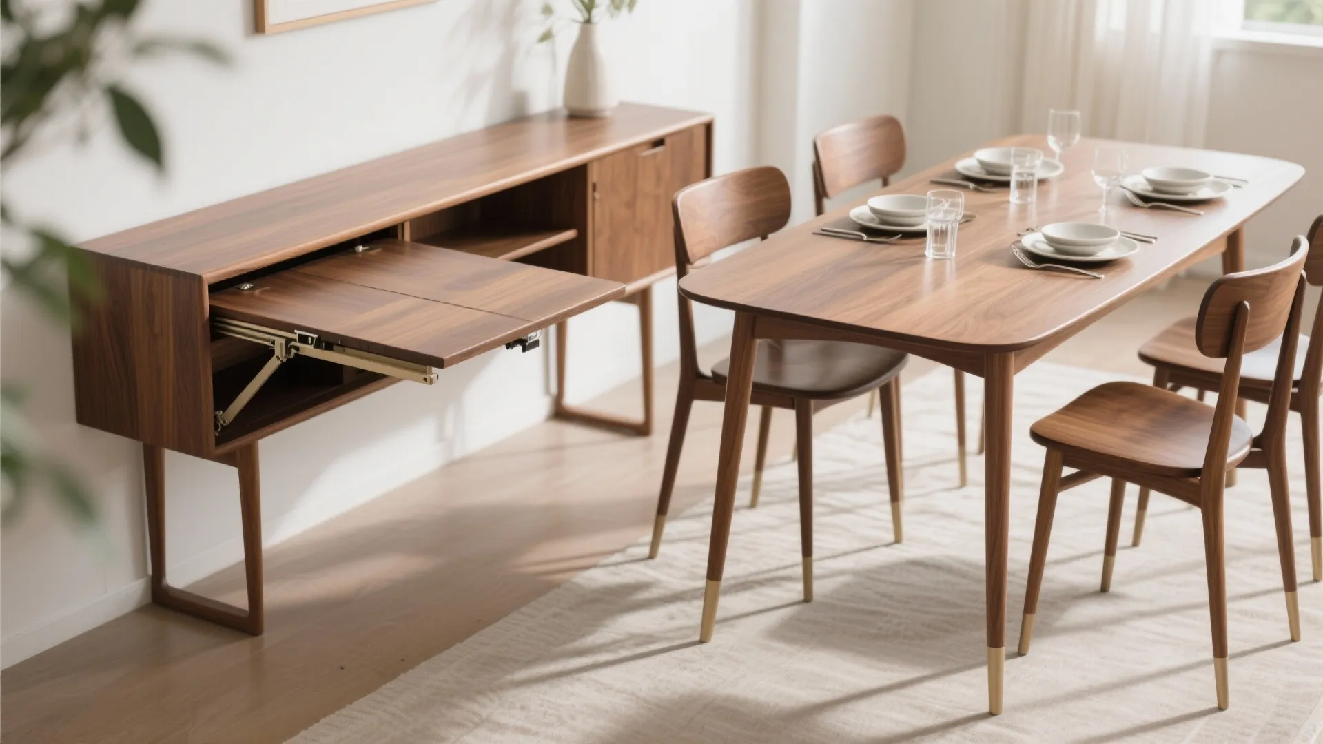 5. Choose multifunctional tops: drop-leaf or folding extensions