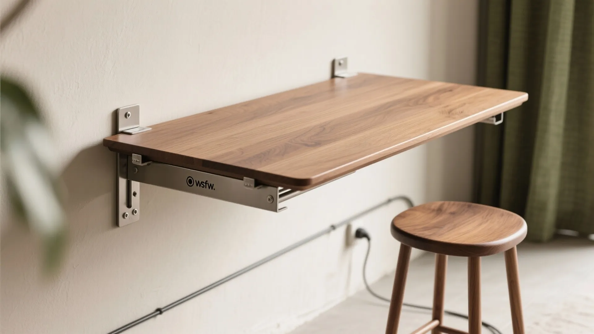 3) One flexible surface: desk by day, vanity by night