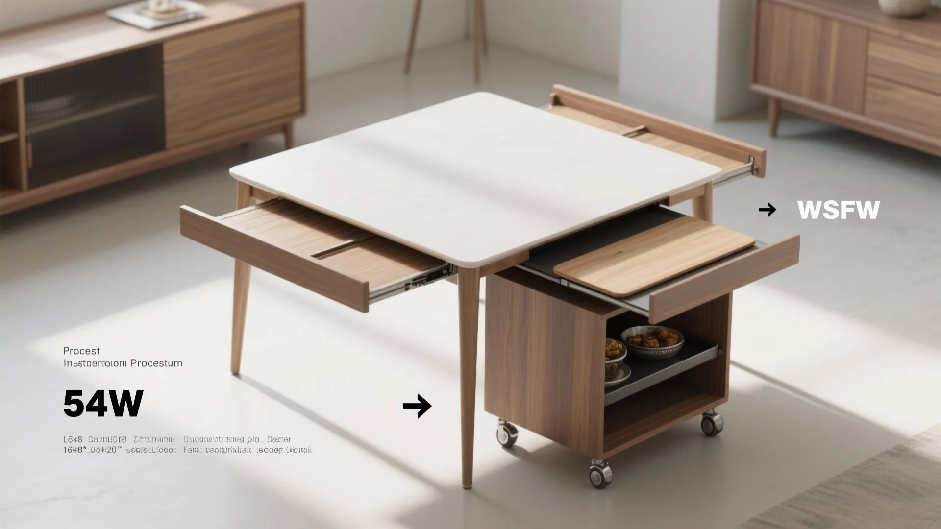 5. Add multipurpose solutions: drop-leaf or nesting boards