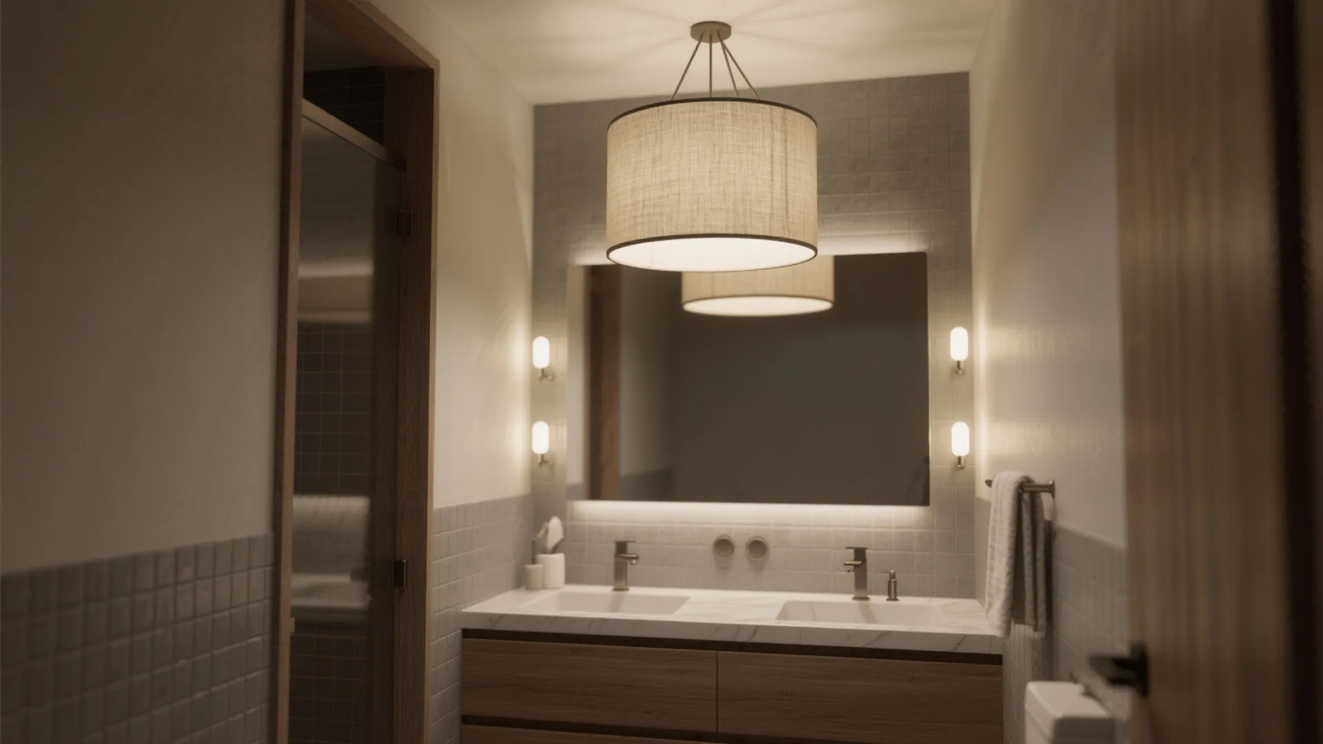 2. Single-tier drum chandelier