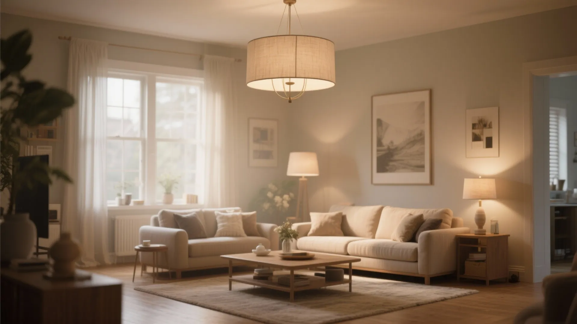 6. Drum Shade Chandeliers