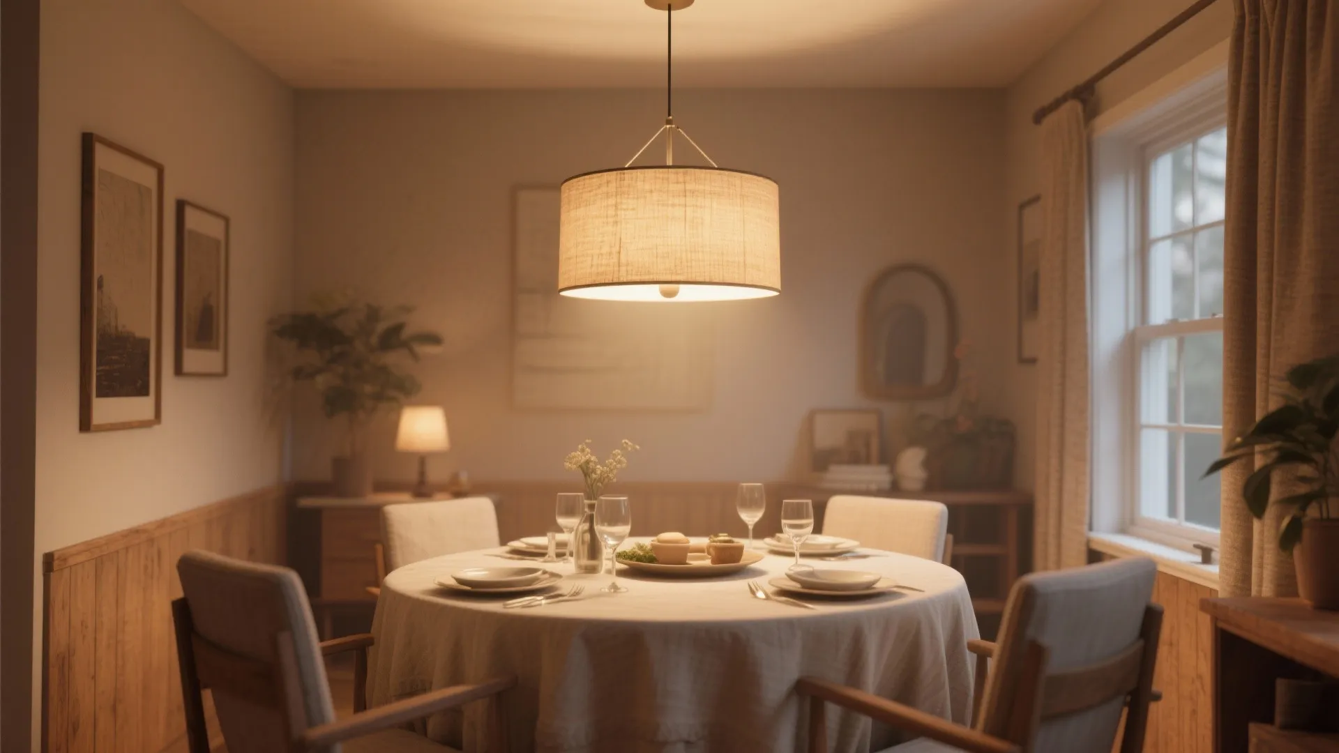 3. Dimmer-Compatible Drum Shade