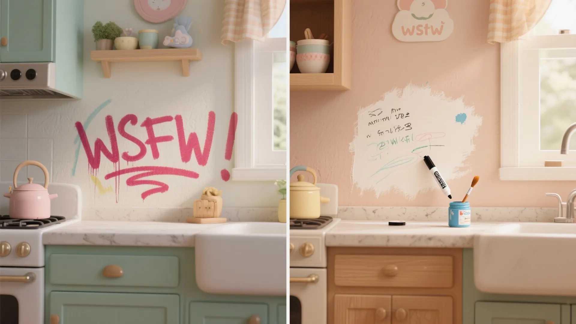 5. Dry-erase marker trick and touch-up paint