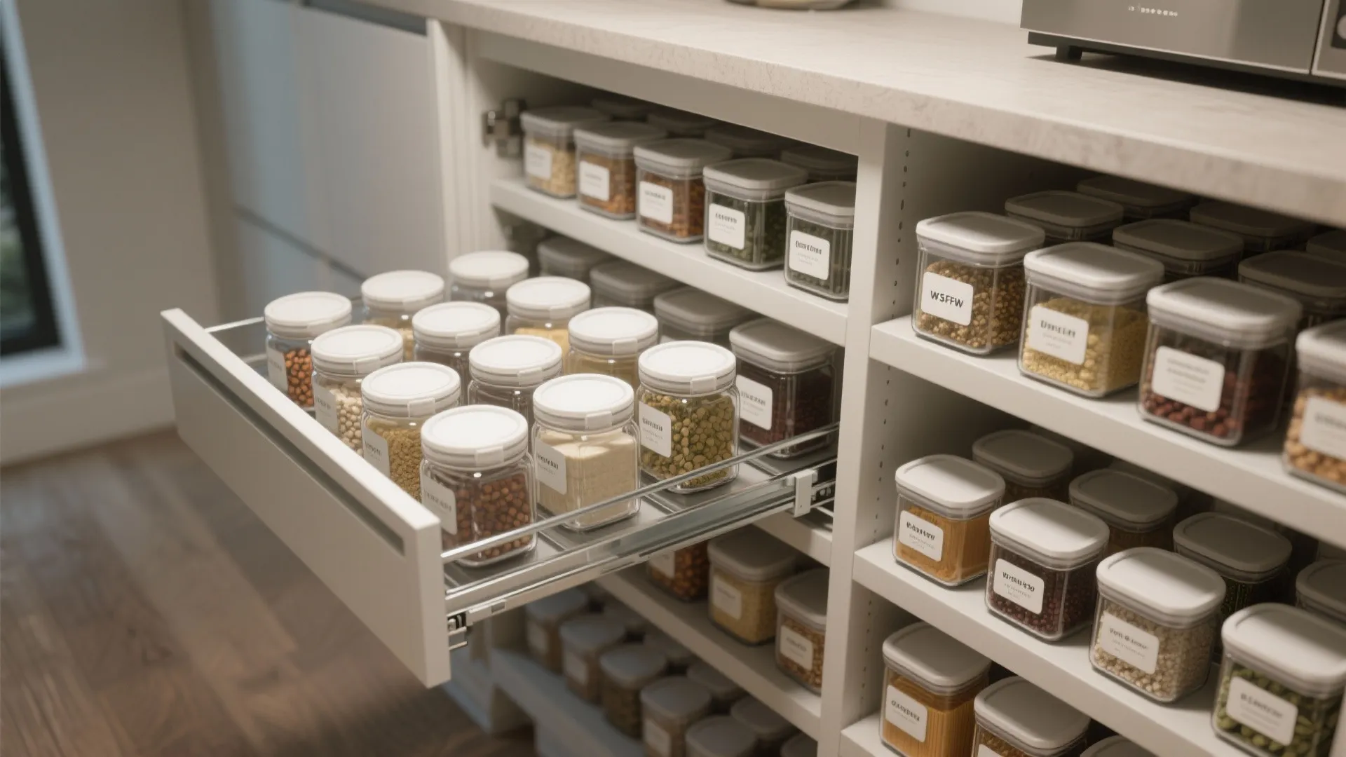 4. Create a designated dry-food cabinet with inspection-friendly storage