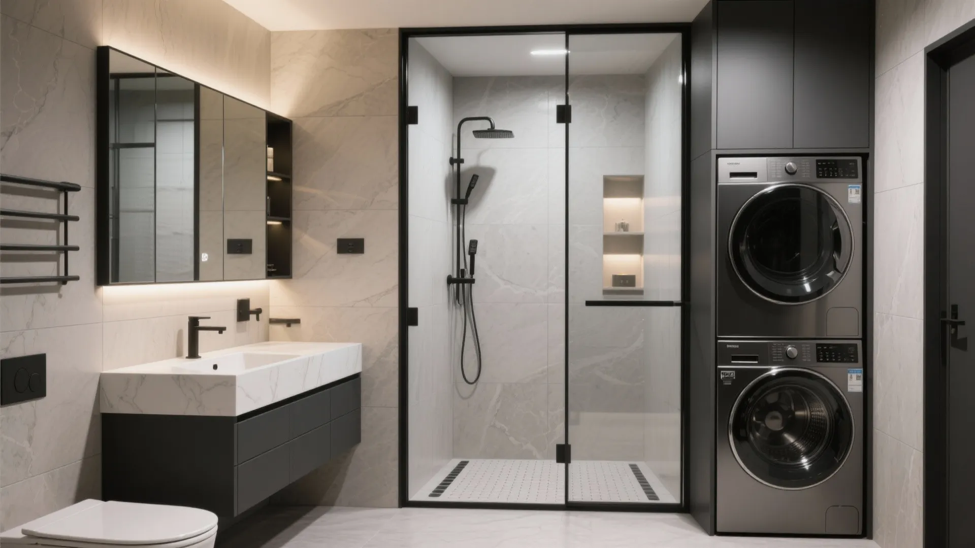 5) Dry-Wet Split Bathrooms and a Tidy Utility