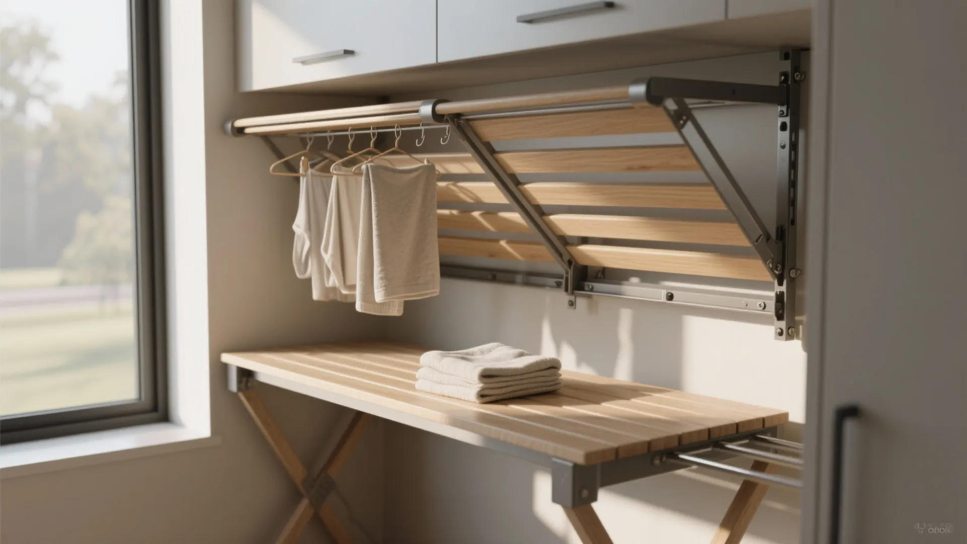 5. Combined drying rack and folding surface