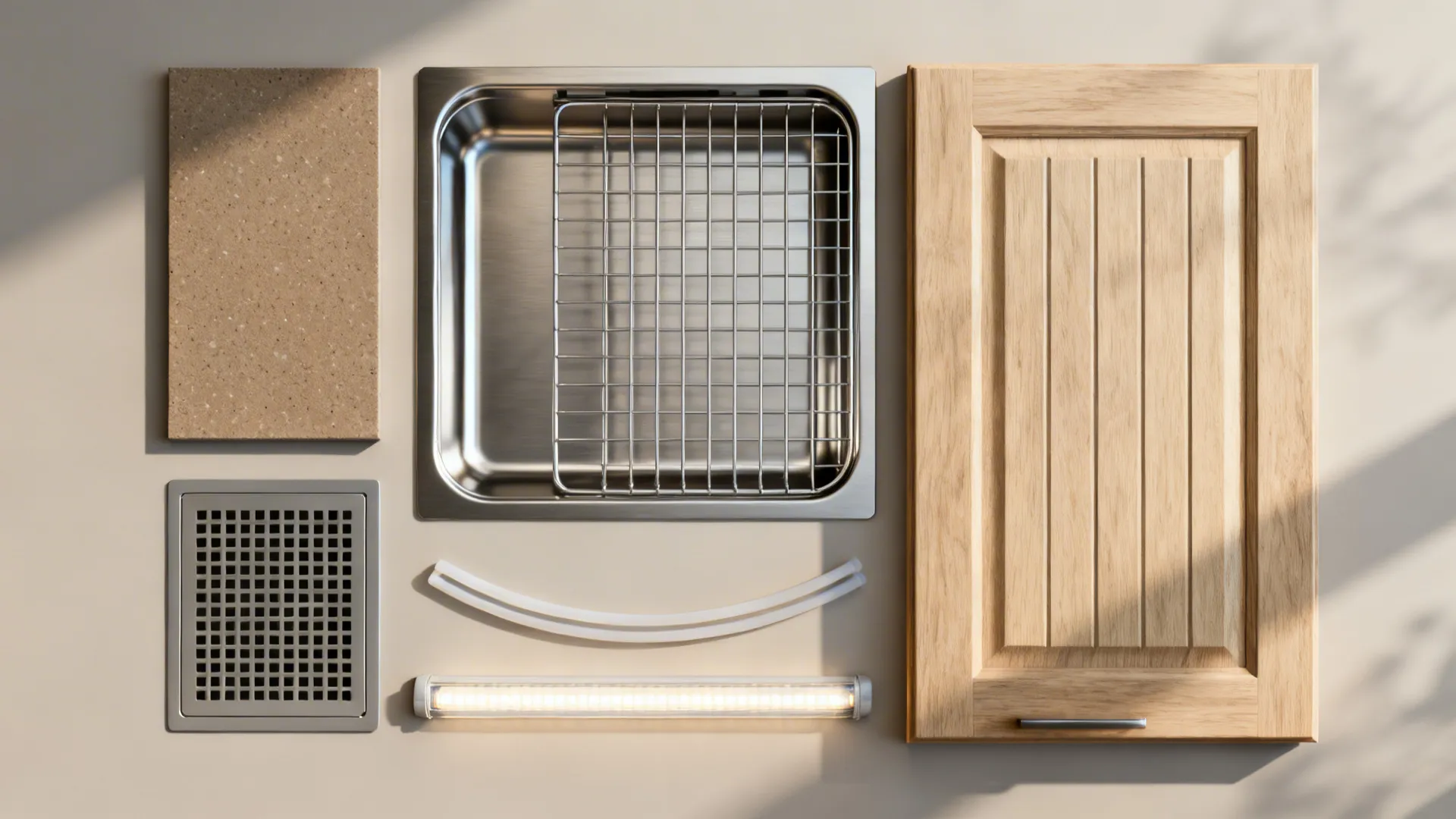 Drainboard and concealed drying