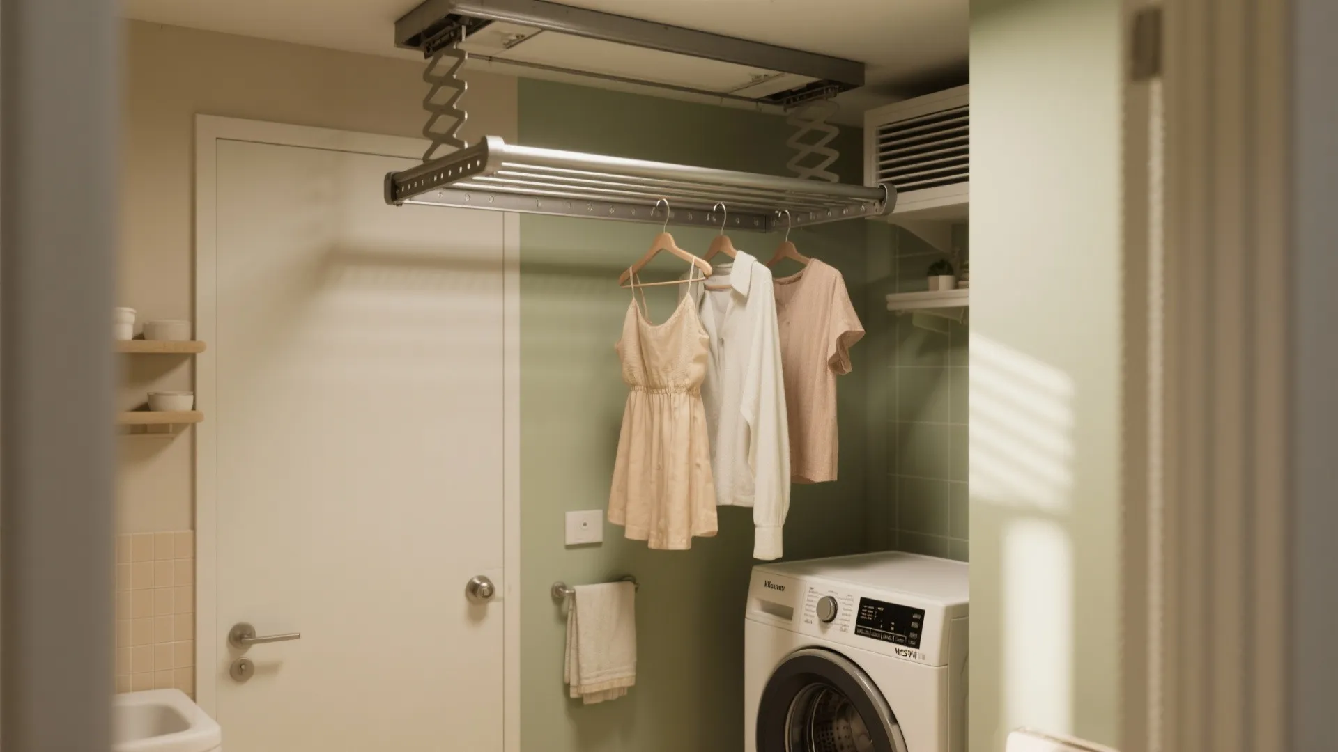 4. Combine tasks: drying racks + hanging rod