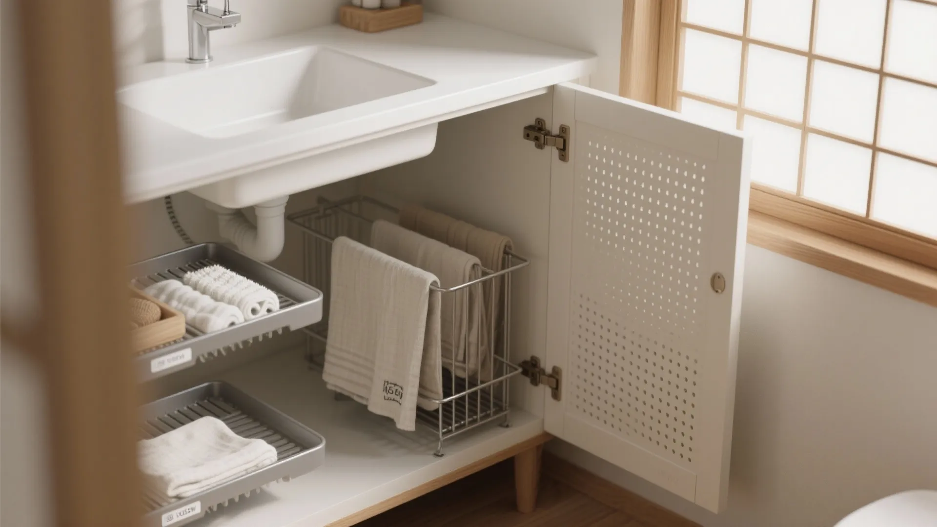 Tips 5: 水回り収納を「乾く仕組み」に変える（东京小户型）