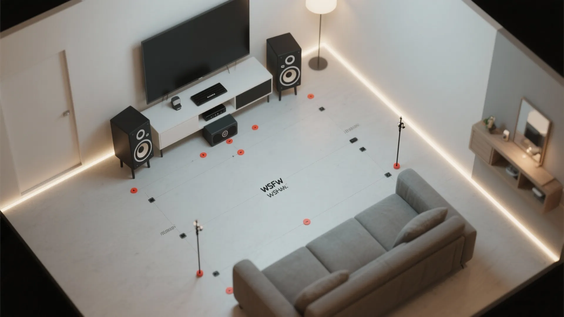 5) 2.1 micro system with DSP room correction