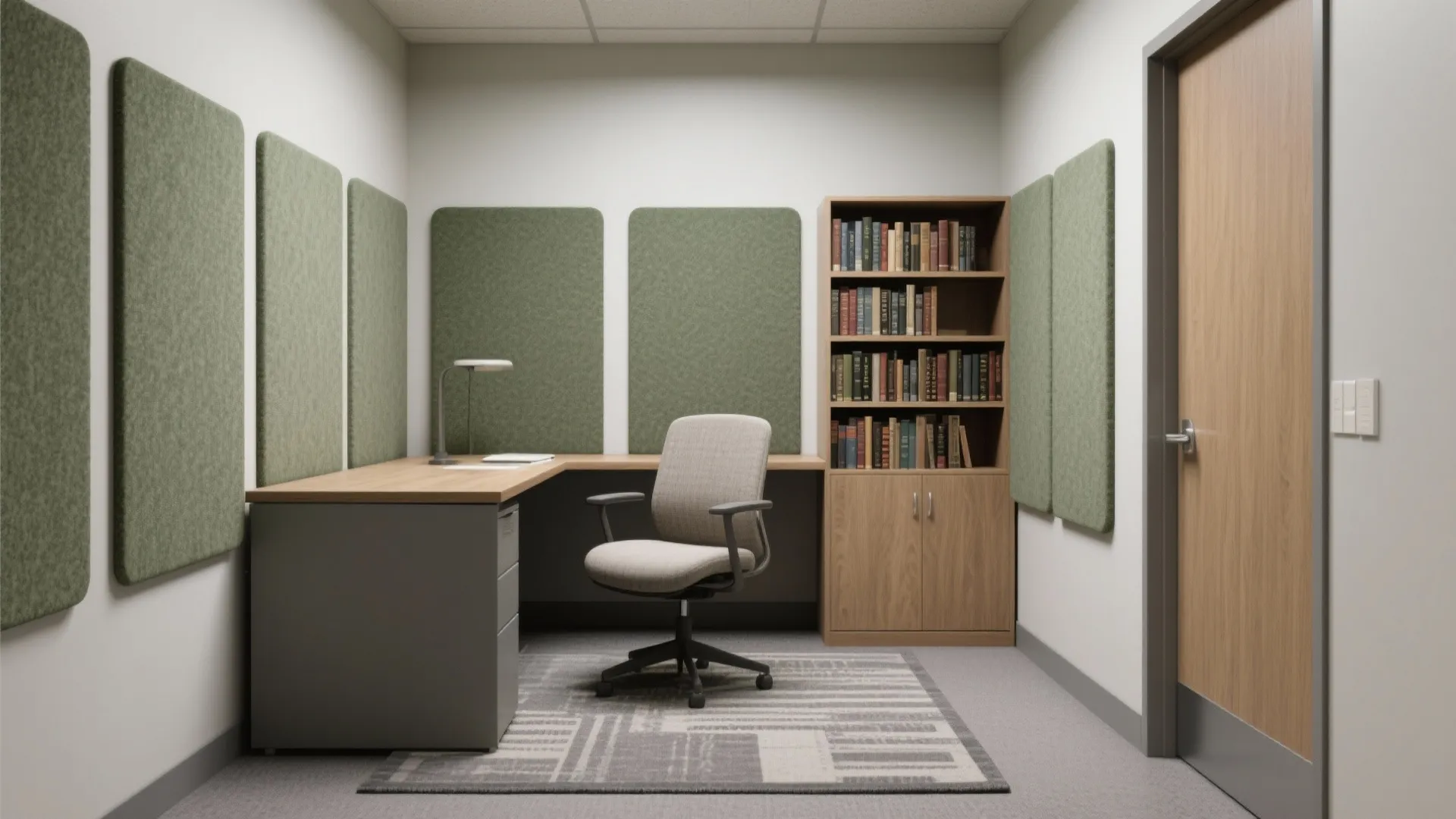 Acoustic zoning that feels like a mini library