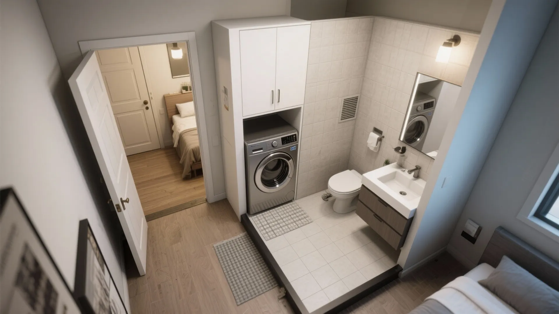 3. Shared guest bath designed for dual access
